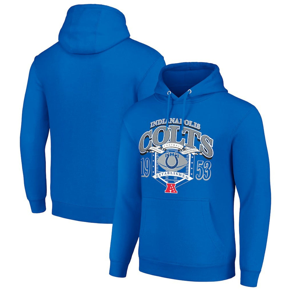 Indianapolis Colts Starter 80s Retro Pullover Hoodie - Royal for sale