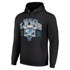Detroit Lions Starter 80s Retro Pullover Hoodie - Black sale