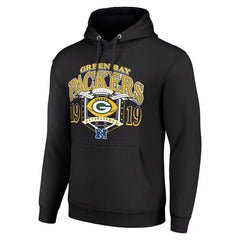Green Bay Packers Starter 80s Retro Pullover Hoodie - Black cheap