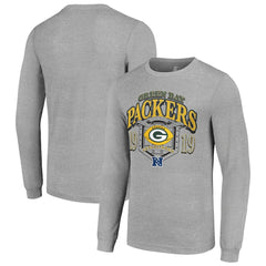 Green Bay Packers Starter Retro Long Sleeve Graphic T-Shirt - Heather Gray sale