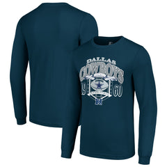 Dallas Cowboys Starter Retro Long Sleeve Graphic T-Shirt - Navy cheap