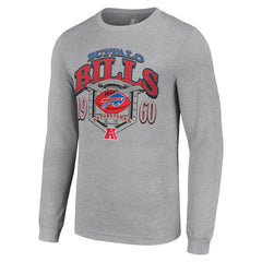 Buffalo Bills Starter Retro Long Sleeve Graphic T-Shirt - Heather Gray cheap