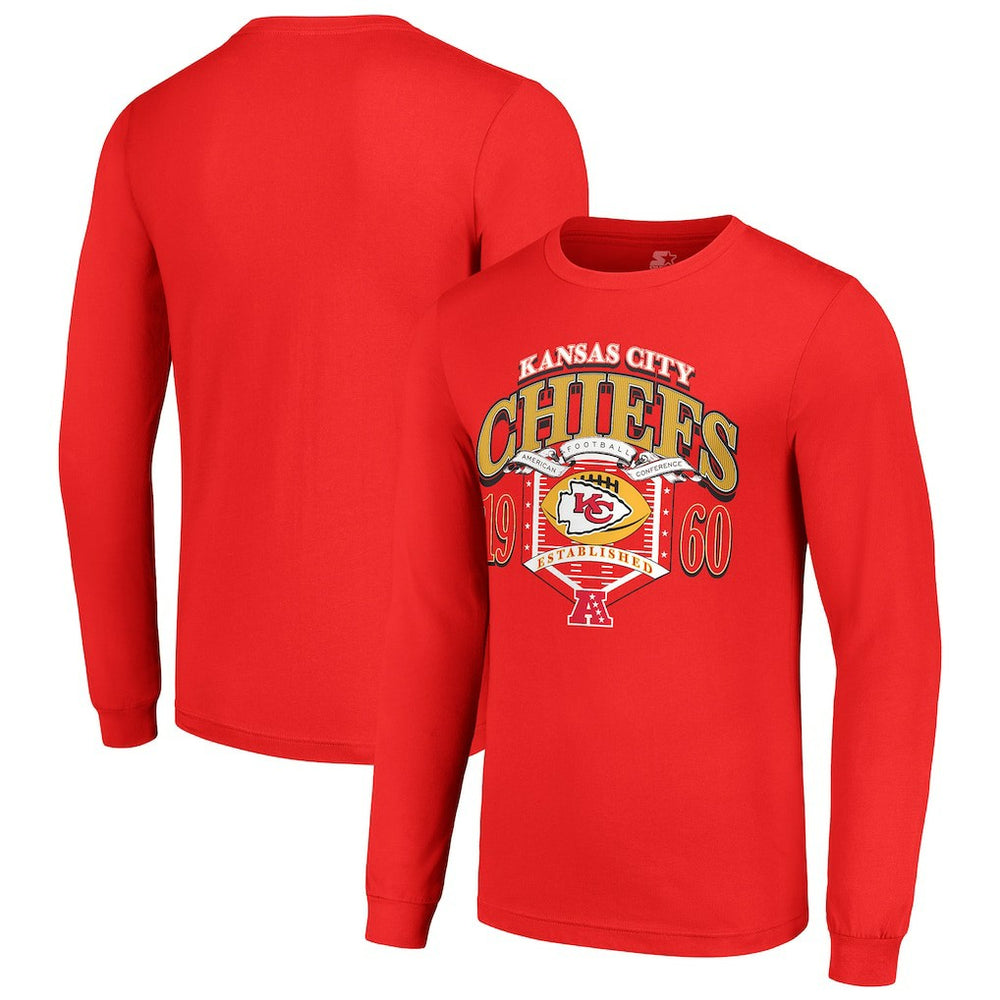 Kansas City Chiefs Starter Retro Long Sleeve Graphic T-Shirt - Red cheap
