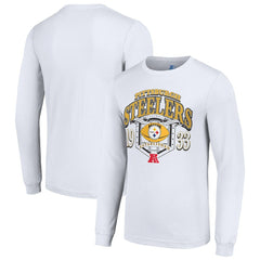 Pittsburgh Steelers Starter Retro Long Sleeve Graphic T-Shirt - White cheap