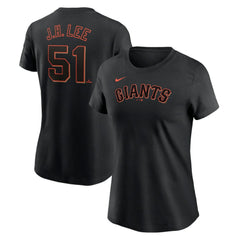 Jung Hoo Lee San Francisco Giants Women's Cooperstown Collection Fuse Name & Number T-Shirt - Black | Nike
