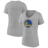 Golden State Warriors Women's Primary Logo V-Neck T-Shirt - Gray outlet