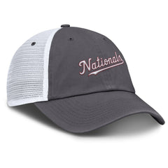 Washington Nationals Wordmark Club Adjustable Trucker Hat - Gray | Nike