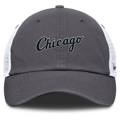 Chicago White Sox Wordmark Club Adjustable Trucker Hat - Gray | Nike