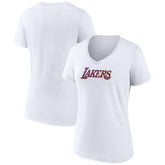 Los Angeles Lakers Women's Wordmark Home V-Neck T-Shirt - White online