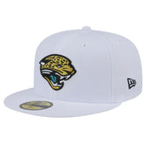 Jacksonville Jaguars New Era Throwback Logo Omaha 59FIFTY Fitted Hat - White discount