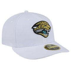 Jacksonville Jaguars New Era Throwback Logo Omaha Low Profile 59FIFTY Fitted Hat - White on sale