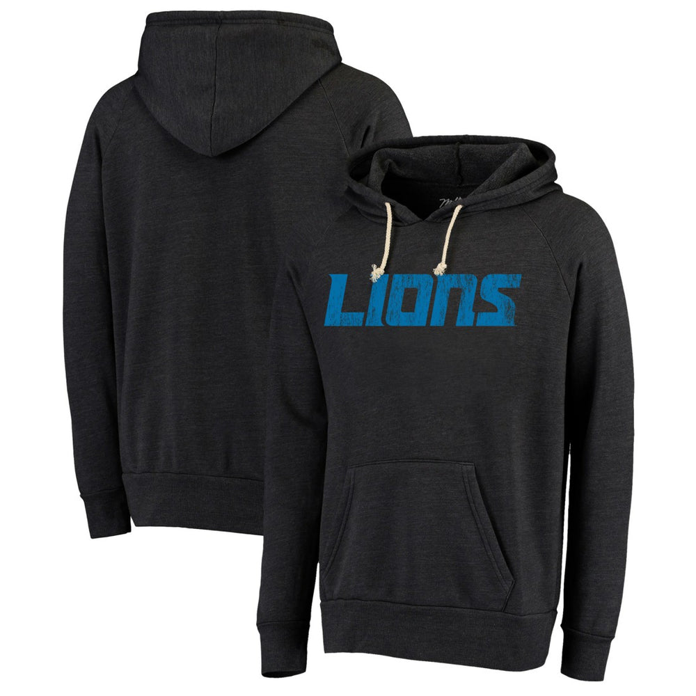 Detroit Lions Majestic Threads Raglan Tri-Blend Pullover Hoodie - Black online