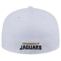 Jacksonville Jaguars New Era Throwback Crawl Omaha 59FIFTY Fitted Hat - White sale