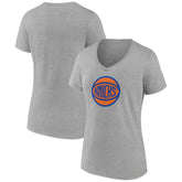 New York Knicks Women's Alternate Logo V-Neck T-Shirt - Gray discount