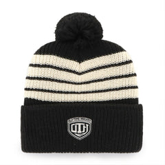 Boston Bruins '47 Old Time Hockey Barn Cuffed Knit Hat with Pom Black