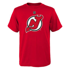 New Jersey Devils Youth Primary Logo T-Shirt Red