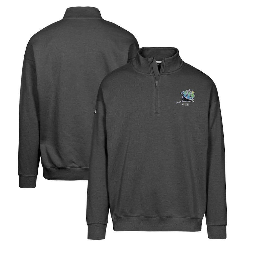 Tampa Bay Rays Levelwear Murray Core Logo Quarter-Zip Pullover Top - Black