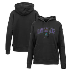Arizona Diamondbacks Levelwear Women's Adorn Cooperstown Collection Retro Spellout Pullover Hoodie - Black
