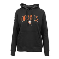 Baltimore Orioles Levelwear Women's Adorn Cooperstown Collection Retro Spellout Pullover Hoodie - Black