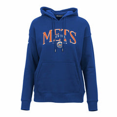 New York Mets Levelwear Women's Adorn Cooperstown Collection Retro Spellout Pullover Hoodie - Royal