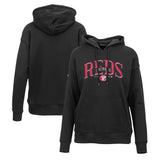 Cincinnati Reds Levelwear Women's Adorn Cooperstown Collection Retro Spellout Pullover Hoodie - Black