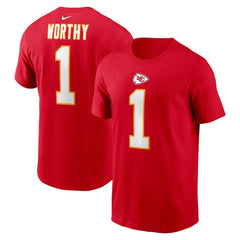 Xavier Worthy Kansas City Chiefs Name & Number T-Shirt - Red | Nike on sale