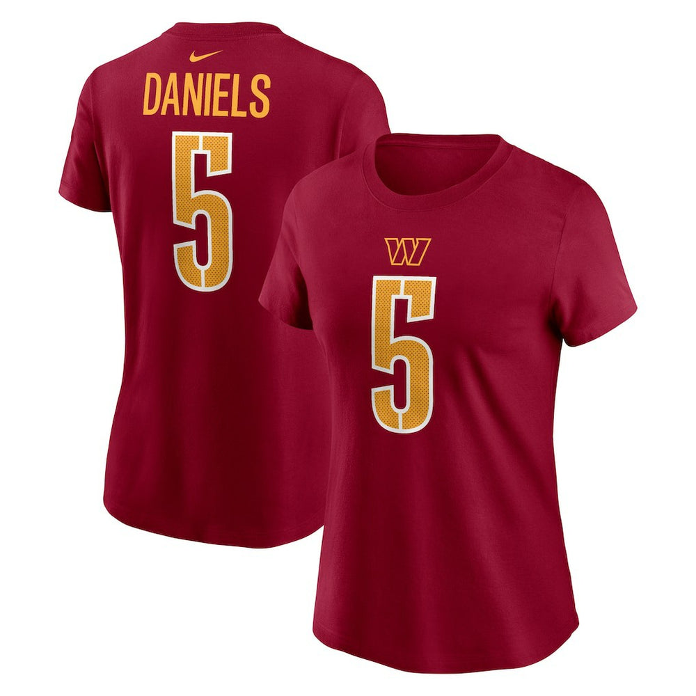 Jayden Daniels Washington Commanders Women's Name & Number T-Shirt - Burgundy | Nike outlet