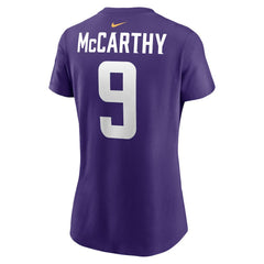 J.J. McCarthy Minnesota Vikings Women's Name & Number T-Shirt - Purple | Nike on sale
