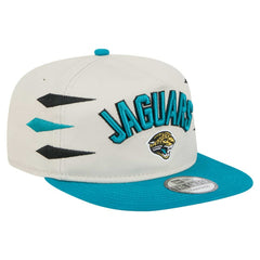 Jacksonville Jaguars New Era Athletic Golfer Snapback Hat - Stone/Teal cheap
