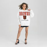 Cleveland Browns Gameday Couture Women's Sunday Drives Oversized Pullover Sweatshirt - White online