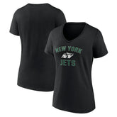 New York Jets Women's Victory Arch V-Neck T-Shirt - Black cheap
