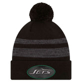 New York Jets New Era Black Dispatch Cuffed Knit Hat with Pom discount