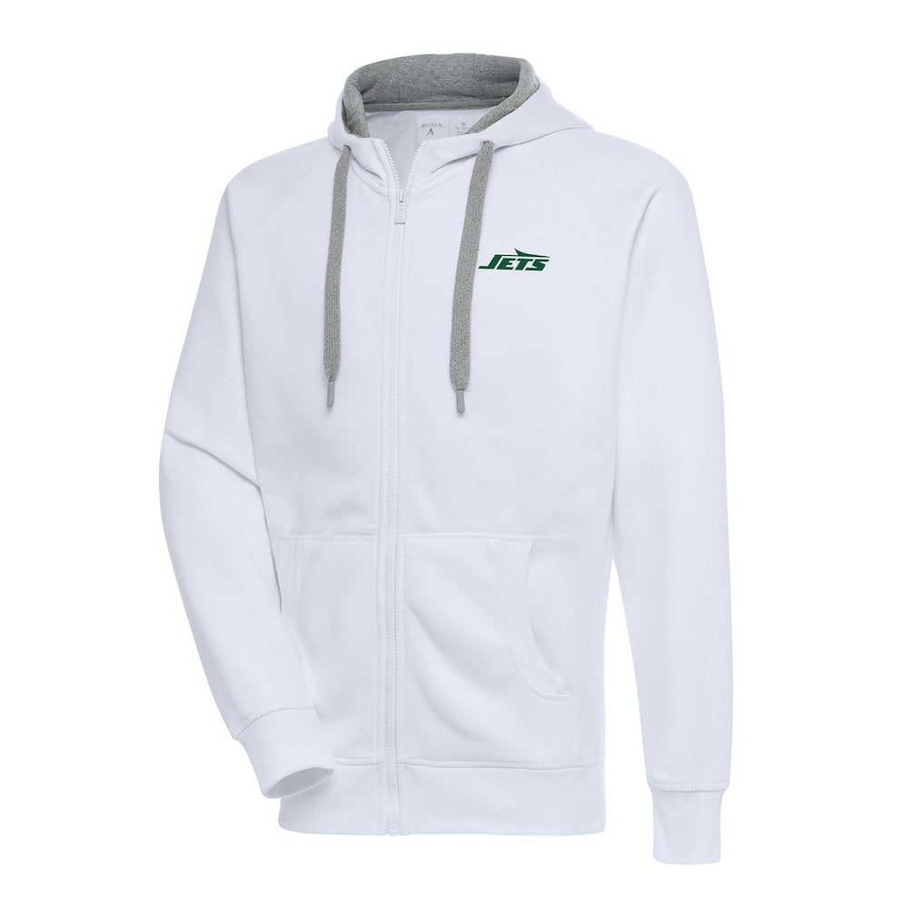 New York Jets Antigua Big & Tall Victory Full-Zip Hoodie - White sale