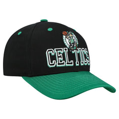 Boston Celtics Backside Script 2-Tone Pro Crown Adjustable Hat - Black/Kelly Green | Mitchell & Ness for sale