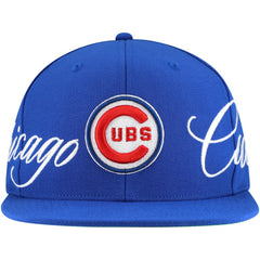 Chicago Cubs Just Don x MLB Lux Script Snapback Hat - Royal | Mitchell & Ness