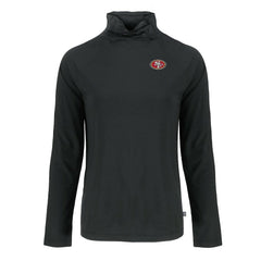 San Francisco 49ers Cutter & Buck Women's Coastline Epic Comfort Eco Recycled Funnel Neck Raglan Pullover Sweatshirt - Black for sale