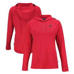 Arizona Cardinals Cutter & Buck Women's Coastline Epic Comfort Eco Recycled Raglan Pullover Hoodie - Red on sale