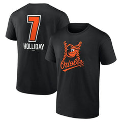 Jackson Holliday Baltimore Orioles Fastball Player Name & Number T-Shirt - Black