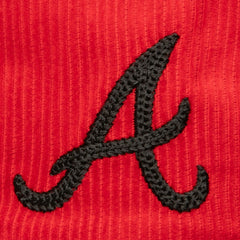 Atlanta Braves Male Adult Corduroy Snapback Hat - Red | Mitchell & Ness