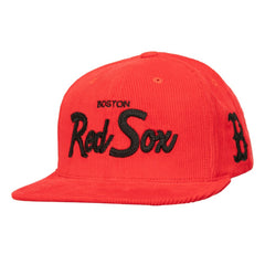 Boston Red Sox Corduroy Snapback Hat - Red | Mitchell & Ness