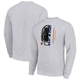 Chicago Bears Starter Half Helmet Team Graphic Tri-Blend Fleece Pullover Sweatshirt - Heather Gray sale