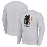 Washington Commanders Starter Half Helmet Team Graphic Tri-Blend Fleece Pullover Sweatshirt - Heather Gray cheap