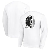 Chicago Bears Starter Half Helmet Team Graphic Tri-Blend Fleece Pullover Sweatshirt - White on sale