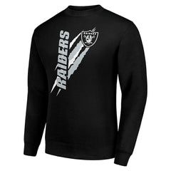 Las Vegas Raiders Starter Color Scratch Team Graphic Fleece Pullover Sweatshirt - Black sale