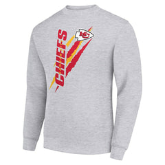 Kansas City Chiefs Starter Color Scratch Team Graphic Fleece Pullover Sweatshirt - Heather Gray for sale