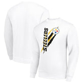 Pittsburgh Steelers Starter Color Scratch Team Graphic Fleece Pullover Sweatshirt - White outlet