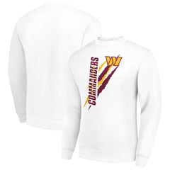 Washington Commanders Starter Color Scratch Team Graphic Fleece Pullover Sweatshirt - White on sale