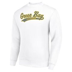 Green Bay Packers Starter Tailsweep Team Graphic Tri-Blend Fleece Pullover Sweatshirt - White cheap
