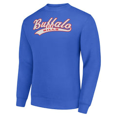 Buffalo Bills Starter Tailsweep Team Graphic Tri-Blend Fleece Pullover Sweatshirt - Royal on sale