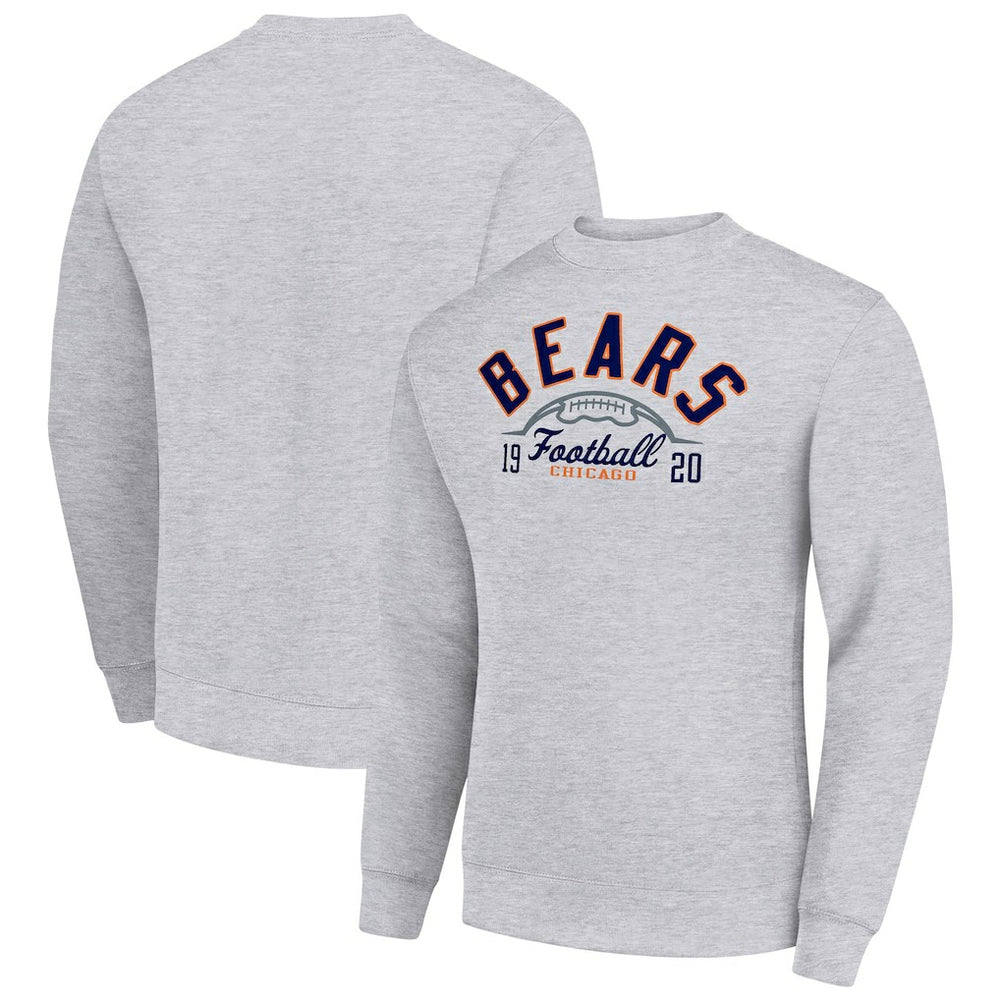 Chicago Bears Starter Half Ball Team Graphic Tri-Blend Fleece Pullover Sweatshirt - Heather Gray outlet